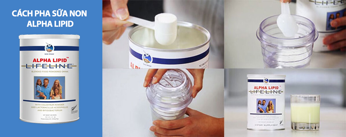 Cách pha sữa non alpha lipid lifeline